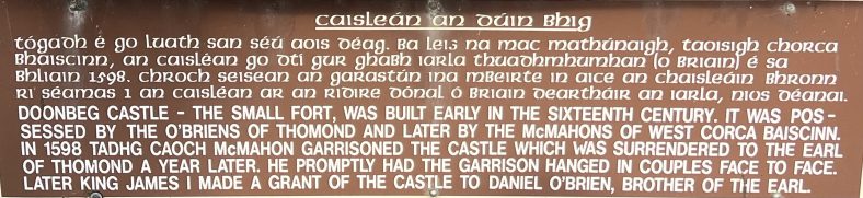 Caption at Doonbeg Castle | Robert Brown